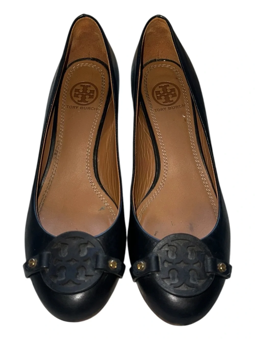 Tory Burch Mini Miller Wedge Slip-On Pump Black Women’s Size 6.5